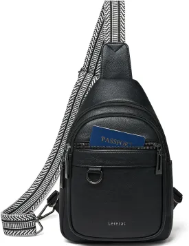 7L Sling Bag for Women Men Vegan Leather Crossbody Bags Fanny Pack Purse Backpack Over Shoulder Bag Travel Anti Theft
