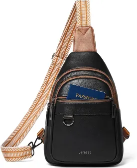 7L Sling Bag for Women Men Vegan Leather Crossbody Bags Fanny Pack Purse Backpack Over Shoulder Bag Travel Anti Theft
