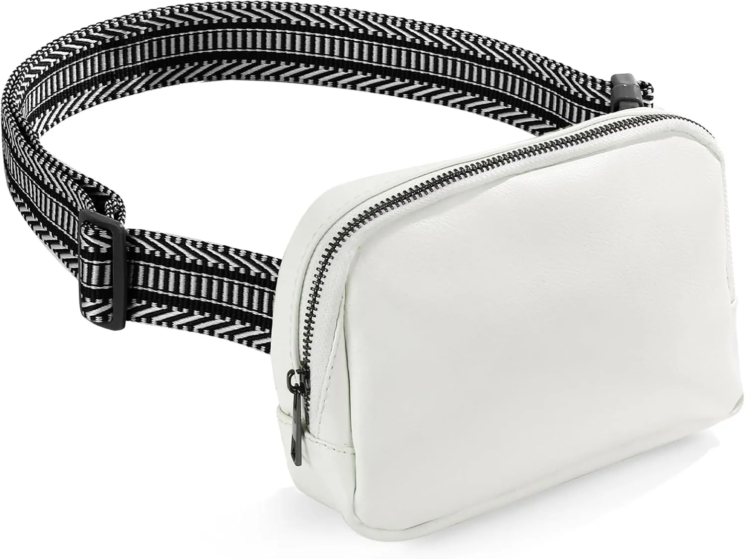 Belt Bag for Women Unisex Mini Fanny Pack Dupes Fanny Pack Crossbody Bags for Women Men Everywhere Waist Pack with Adjustable Strap (White-)