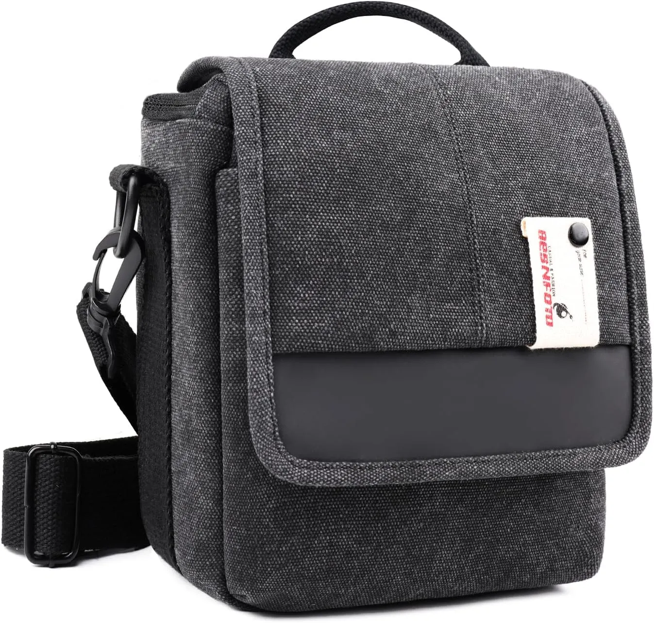 Besnfoto Mirrorless Camera Shoulder Bag Small Messenger Case Waist Bag Compatible for Canon (BlackH, Small)