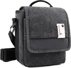 Besnfoto Mirrorless Camera Shoulder Bag Small Messenger Case Waist Bag Compatible for Canon (BlackH, Small)