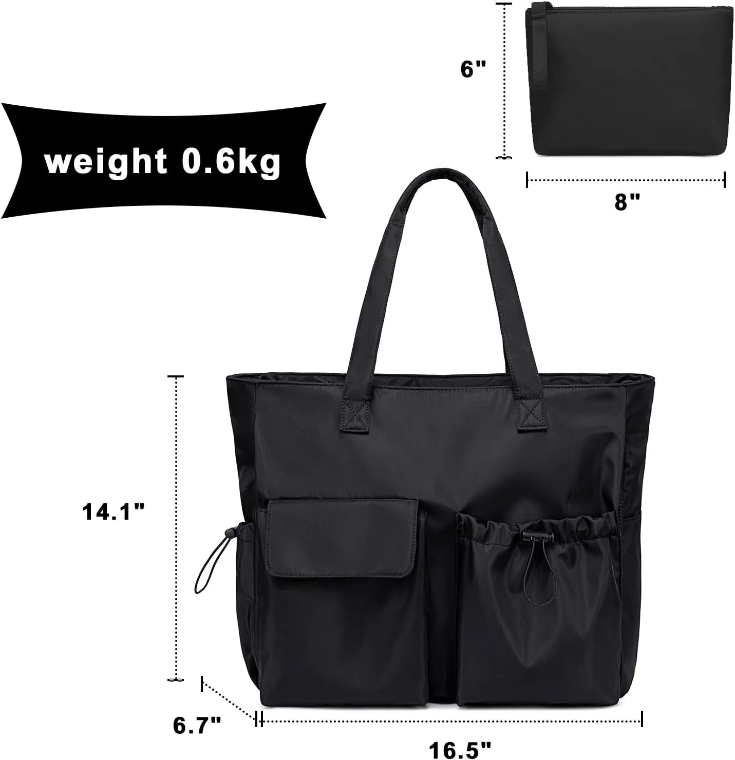 CAMTOP Waterproof Beach Tote Bag for Women Girls with Zipper Foldable Sandproof Pool Swim Bag Travel Carry On Gym