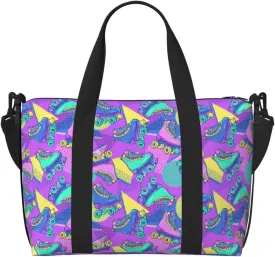 Carry On Duffle Bags Overnight Weekender Bags for Women, Disco Roller Skates Personal Item Travel Bag, Travel Essentials Sport Gym Bag for Men Women