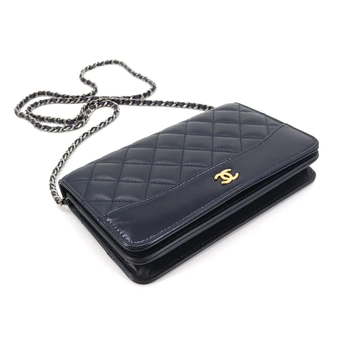 Chanel Navy Wallet On Chain Gabrielle