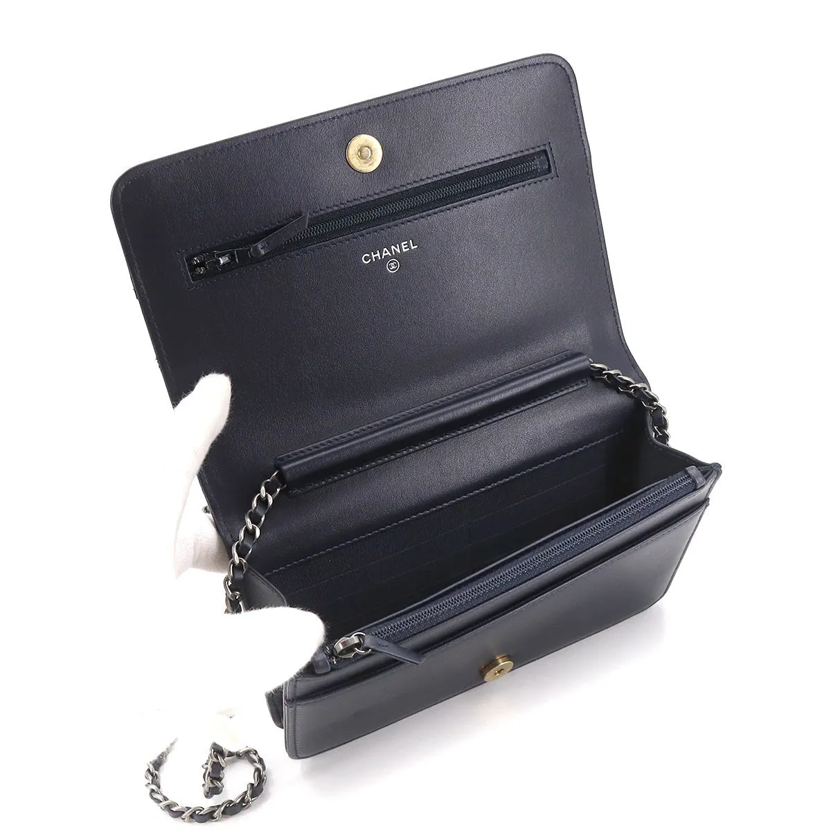 Chanel Navy Wallet On Chain Gabrielle