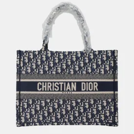 Christian Blue Canvas Medium Oblique Book Tote Bag