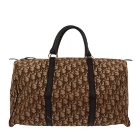 CHRISTIAN DIOR Bowling Handbag in Beige Fabric