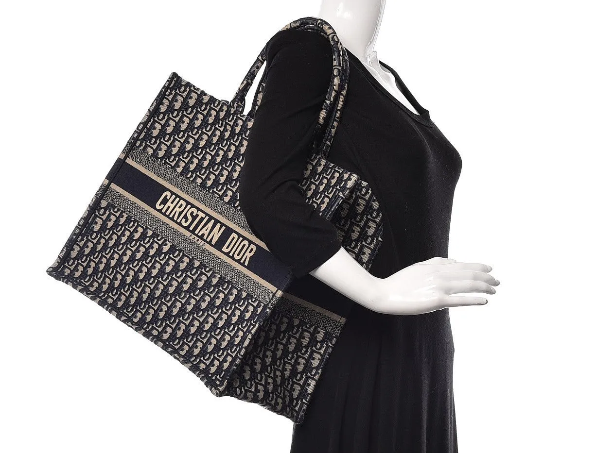 CHRISTIAN DIOR LARGE OBLIQUE BOOK TOTE BAG