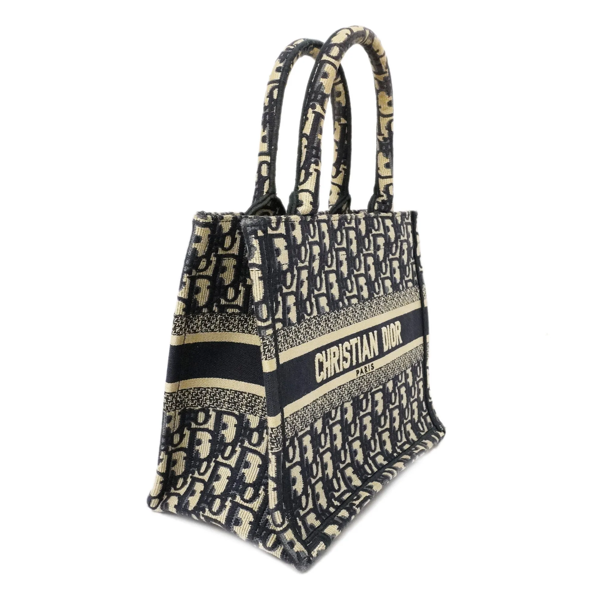 CHRISTIAN DIORAuth  Book Tote Small Women's Canvas Tote Bag Navy