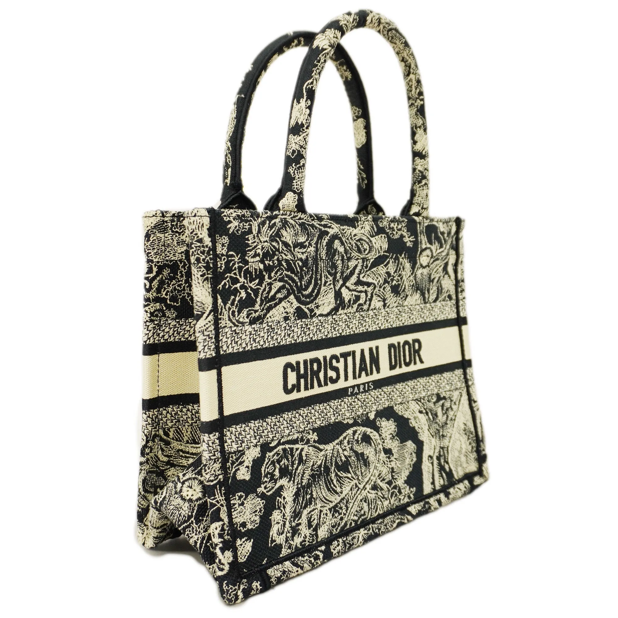 CHRISTIAN DIORAuth  Book Tote Women's Canvas Tote Bag Navy