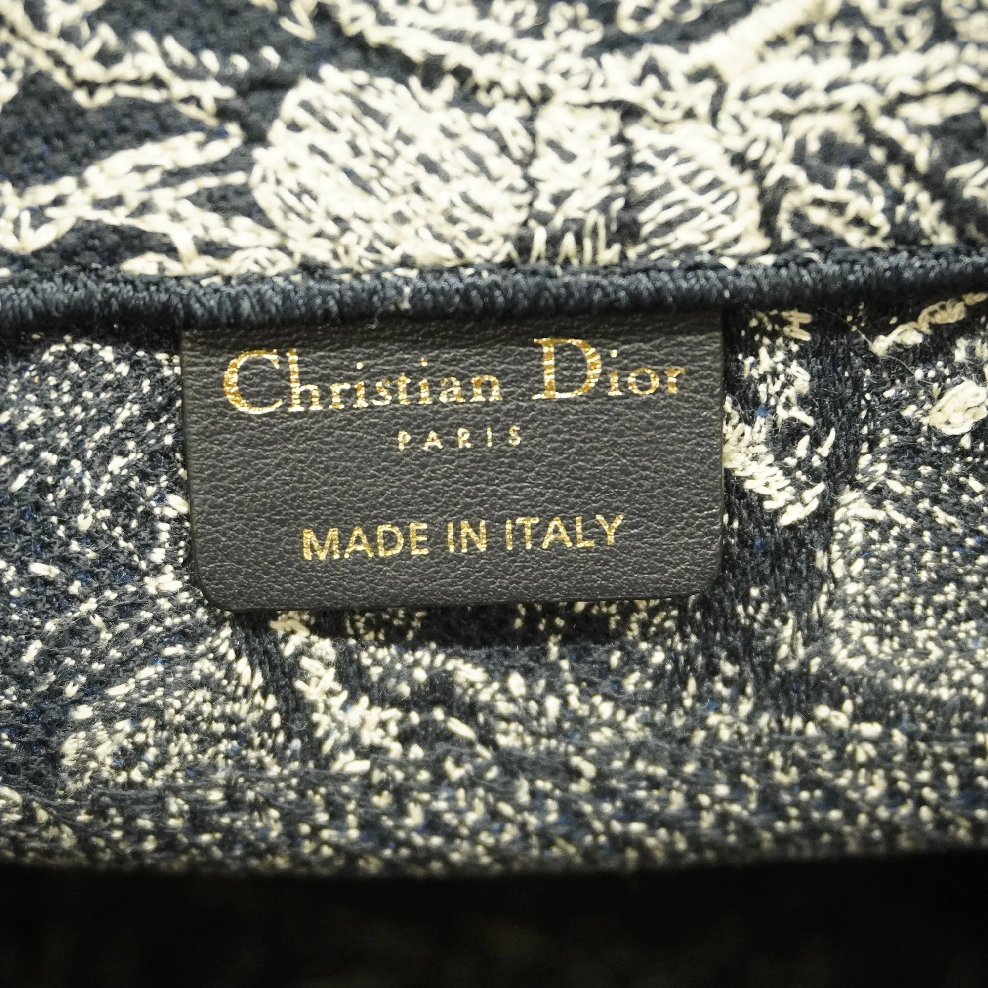 CHRISTIAN DIORAuth  Book Tote Women's Canvas Tote Bag Navy