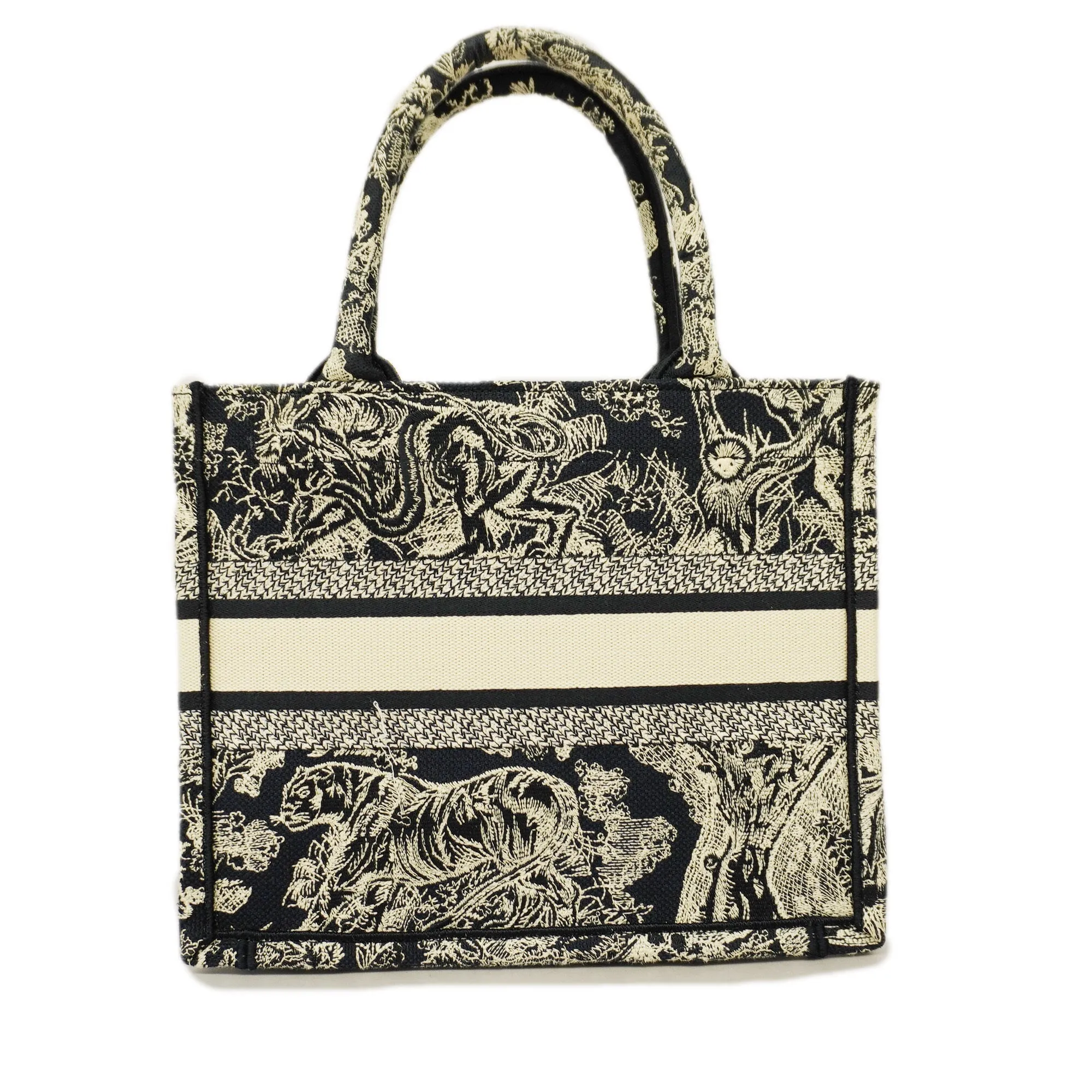 CHRISTIAN DIORAuth  Book Tote Women's Canvas Tote Bag Navy