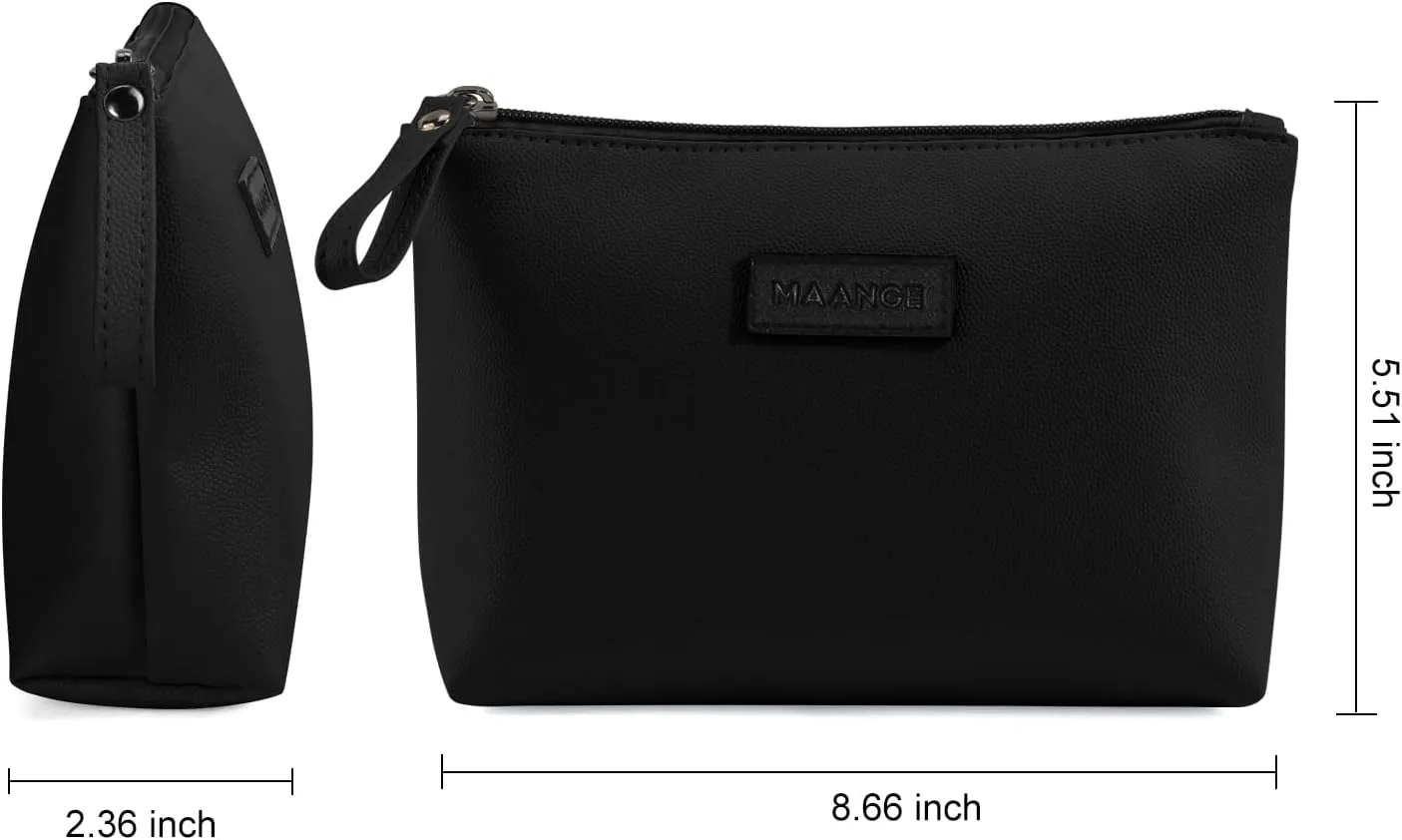 Cosmetic Bags for Women Small Makeup Bag for Purse Pu Leather Makeup Pouch Travel Makeup Bag with Zipper Make Up Bag for Travelling