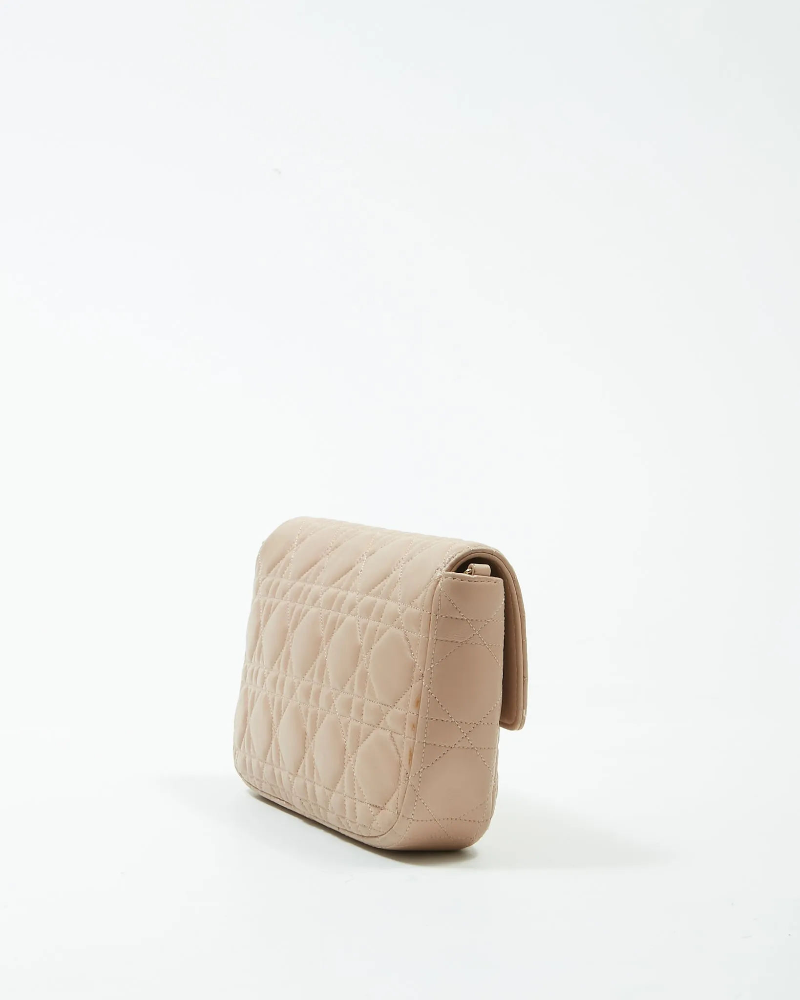 Dior Beige Leather Cannage Miss Promenade Wallet On Chain Bag
