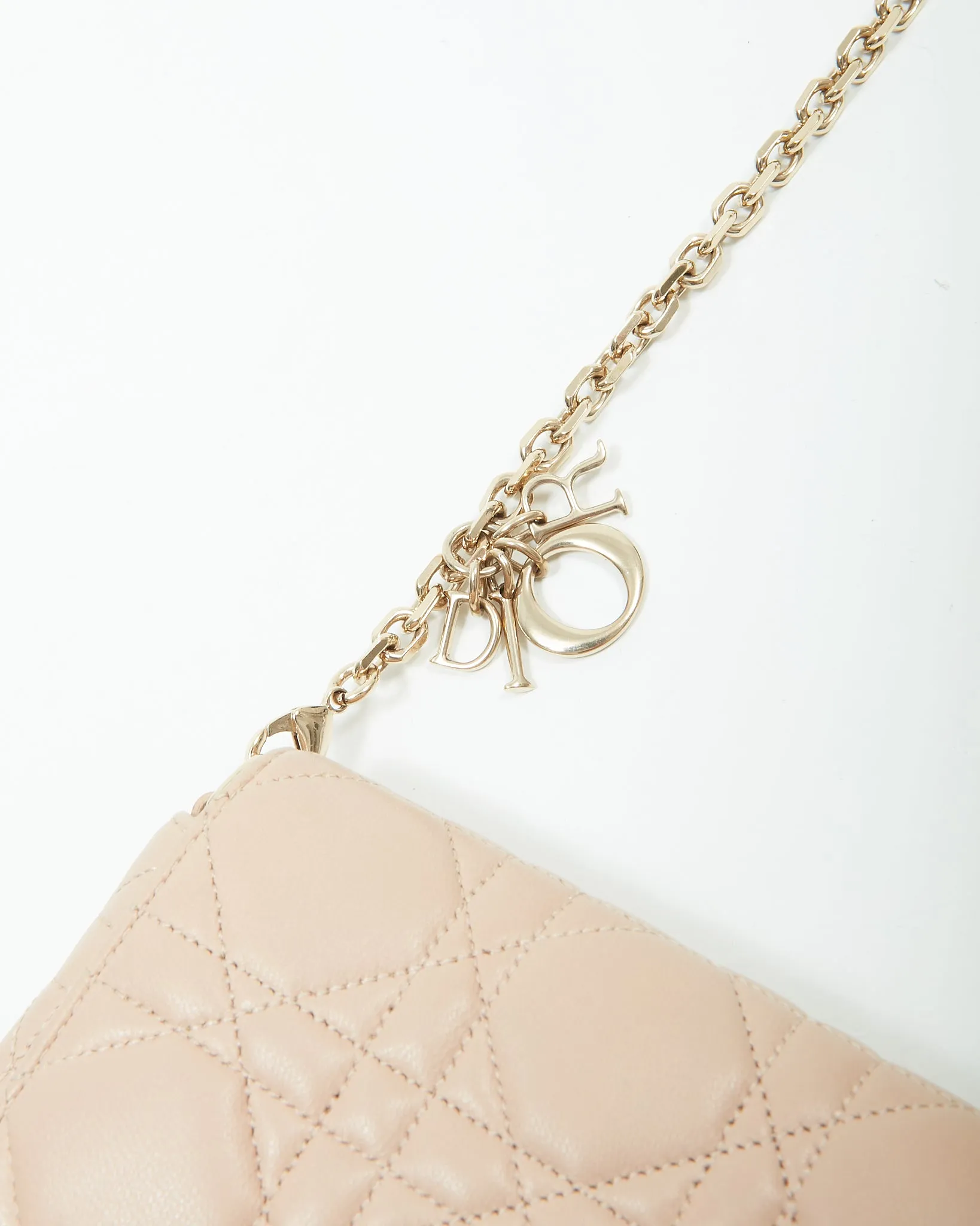 Dior Beige Leather Cannage Miss Promenade Wallet On Chain Bag