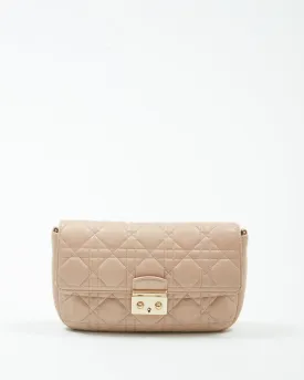 Dior Beige Leather Cannage Miss Promenade Wallet On Chain Bag