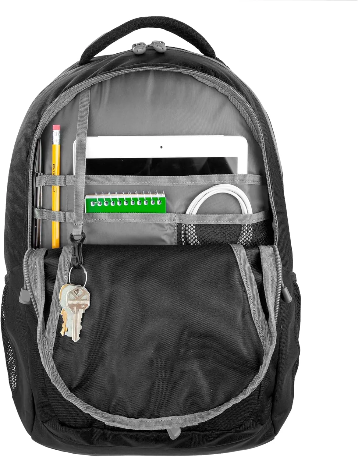Eddie Bauer Backpack with Organization Compartments and Hydration/Laptop Compatible Sleeve, Adventurer-Black, 25L