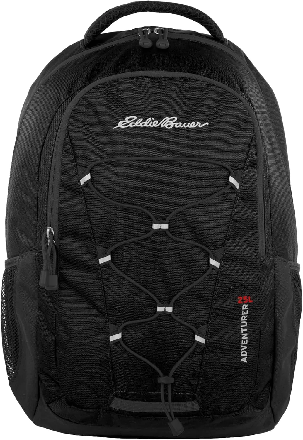 Eddie Bauer Backpack with Organization Compartments and Hydration/Laptop Compatible Sleeve, Adventurer-Black, 25L