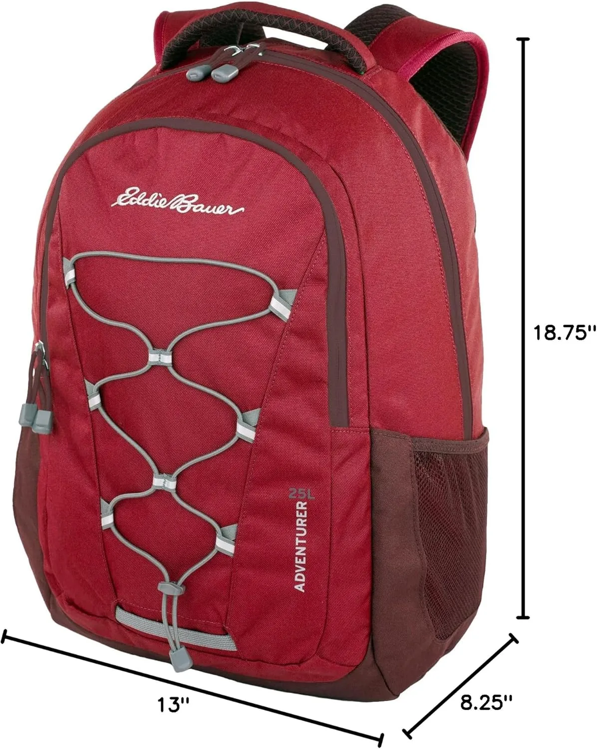 Eddie Bauer Backpack with Organization Compartments and Hydration/Laptop Compatible Sleeve, Adventurer-Dark Berry, 25L
