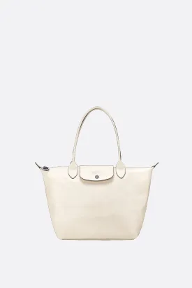 Expandable Leather Tote Bag