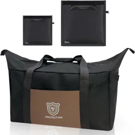Faraday Bag For Emp Protection, Faraday Duffel Bag For RF Signal Blocking, Privacy, Signal-Blocking, Anti-tracking, Military-Grade Extra Large Faraday Cage With 2 Detachable Faraday bags