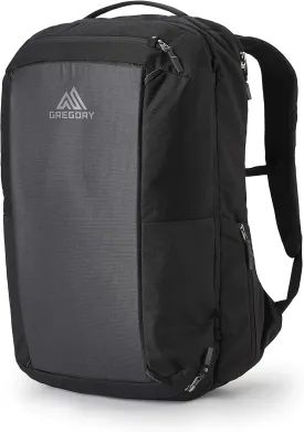 Gregory Border Traveler 30L Unisex Commuter Travel/Work/School Carry-On Backpack, Cushioned Backpanel and Shoulder Harness, One Size Fits All, Total Black