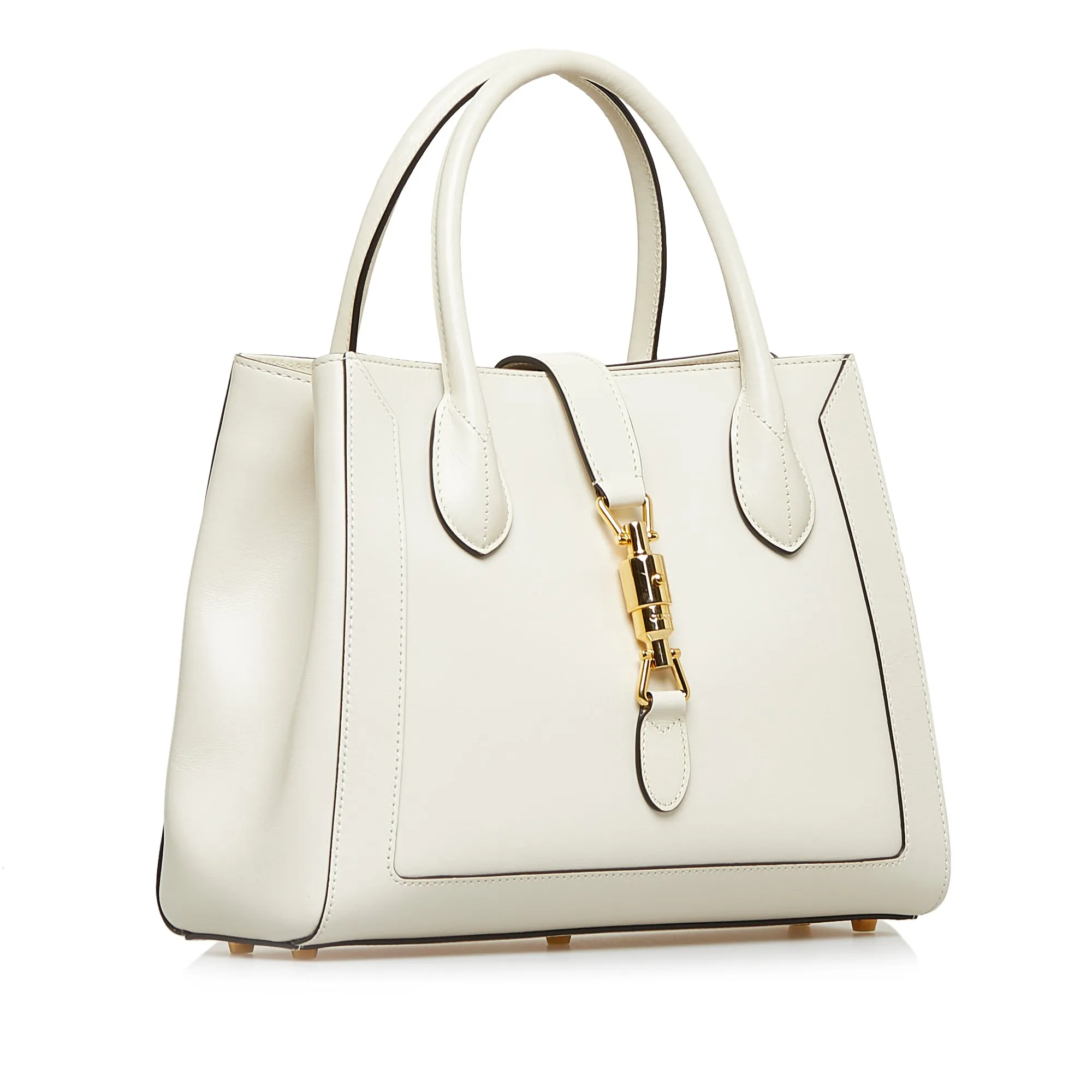 Gucci Jackie 1961 Medium White Leather Gold
