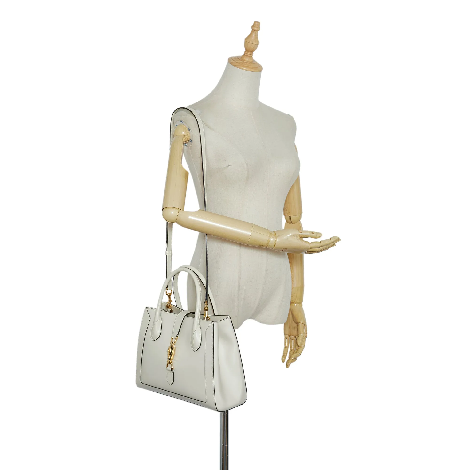 Gucci Jackie 1961 Medium White Leather Gold