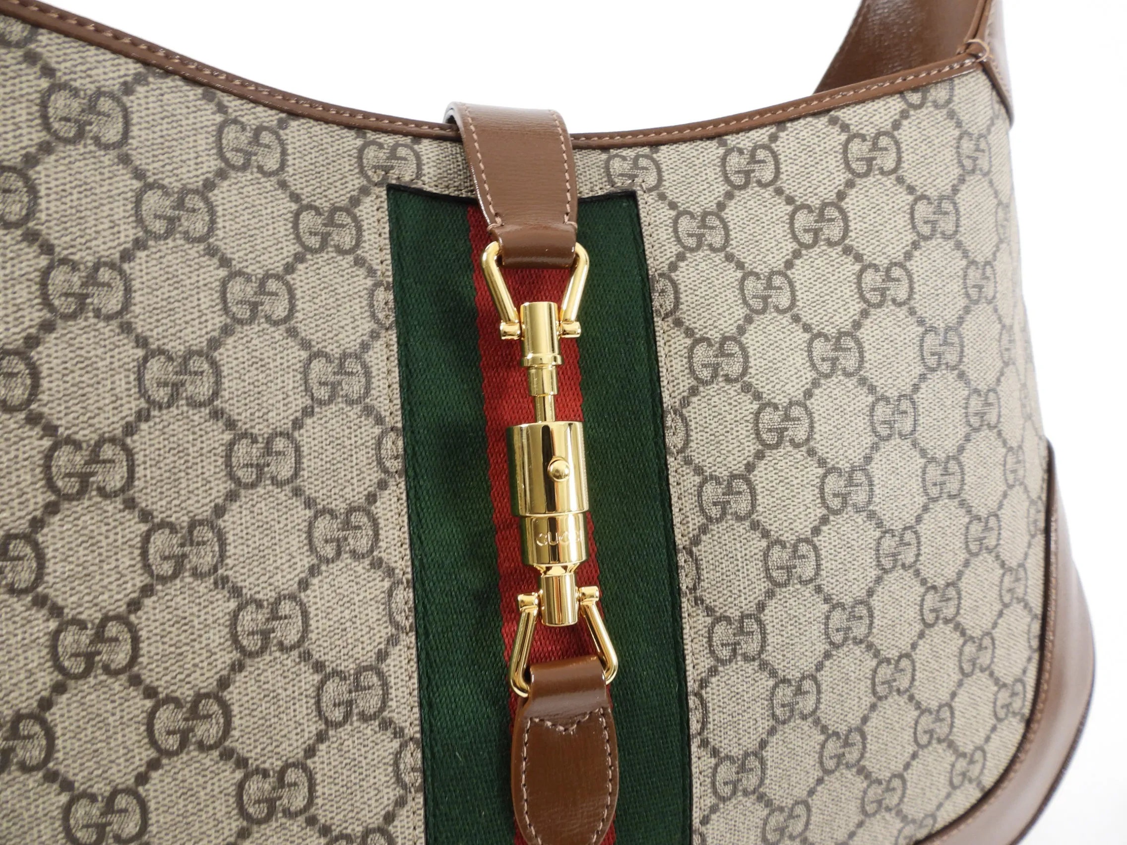 Gucci Jackie 1961 Monogram Supreme Medium Shoulder Hobo Bag