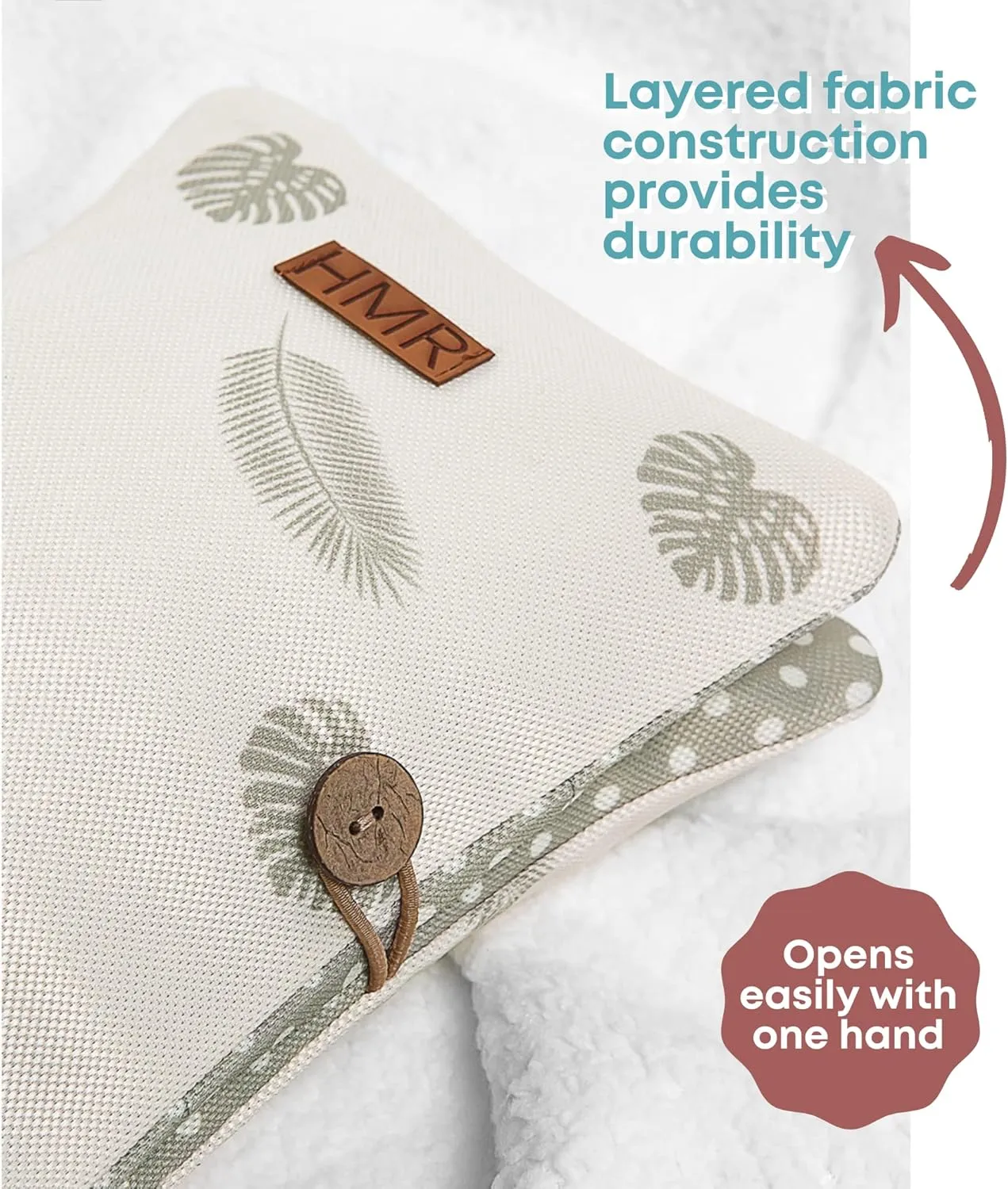 HAMUR Baby Diaper Bag Organizer  Travel-Friendly, Compact & Foldable | Stroller Pouch for Newborn Essentials  Must-Have for Boys & Girls (Leaves)