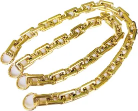 Heavy Chunky Chain-Link Bag Chain with Ring Buckles Purse Handle Handbag Shoulder Strap Replacement Dumpling Cloud Pouch Chain 6 Sizes Chain Strap (Color : Light Gold, Size : 55cm)