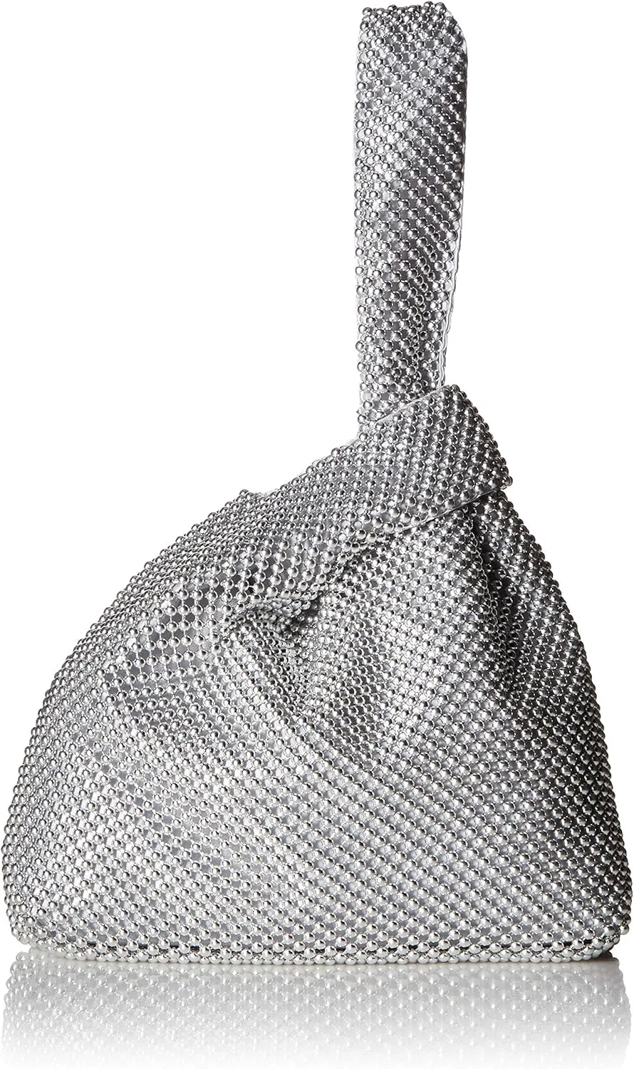 Jessica McClintock Womens Logan Mesh Pouch Evening Bag