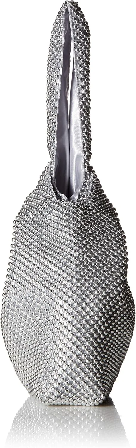 Jessica McClintock Womens Logan Mesh Pouch Evening Bag