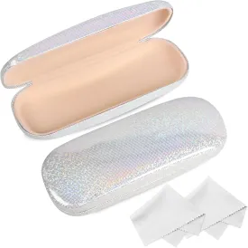 Joyberg Glasses Case, 2 Pack Eyeglass Case with Cleaning Cloth, Glasses Case Hard Shell Fits Most Glasses