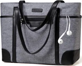 Laptop Bag for Women,ChaseChic Waterproof Classic Teacher's Tote Bag 15.6in Computer Work Bags for Women with Luggage Strap