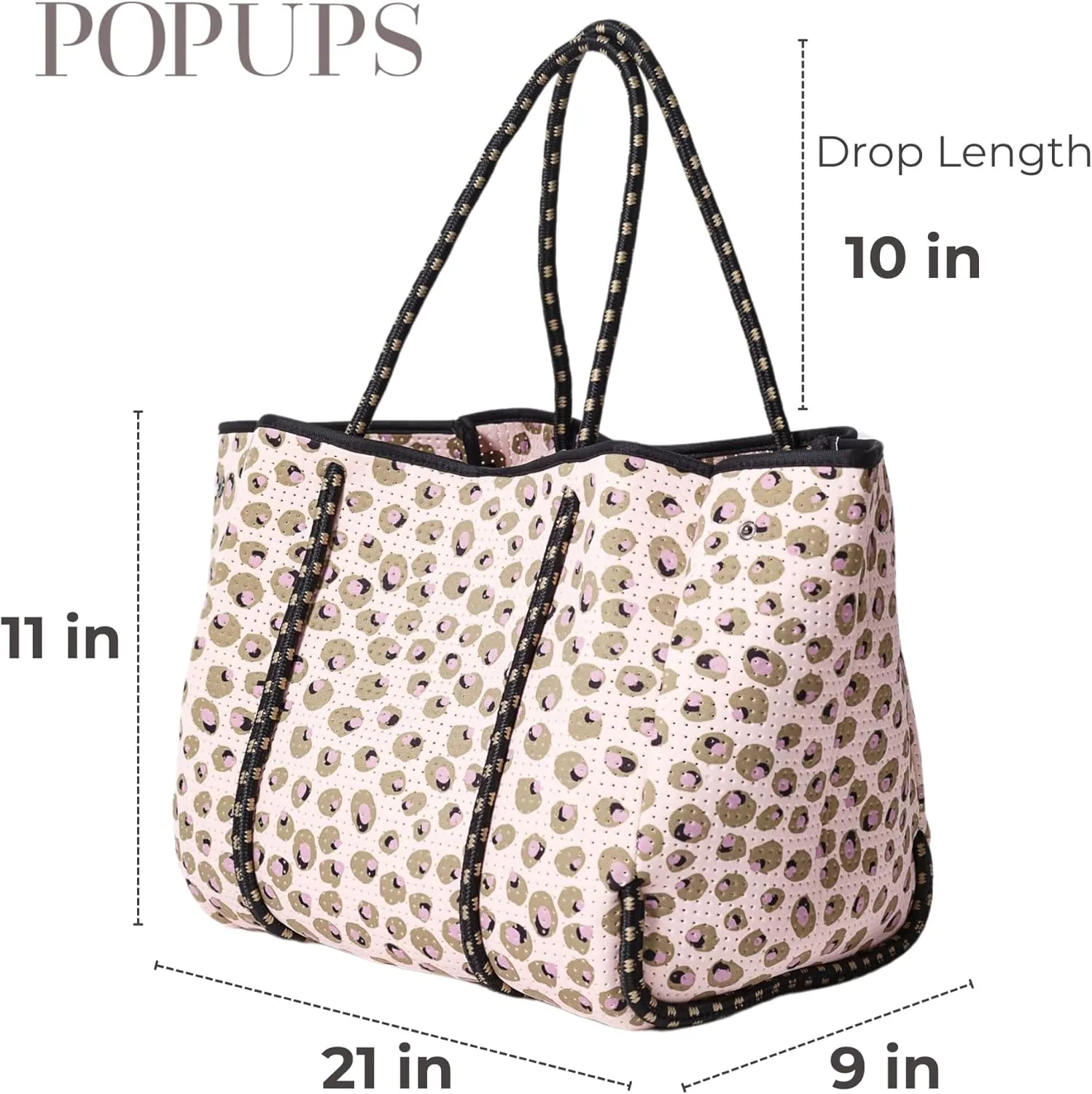 Large Neoprene Tote Bag for Women - Printed Everyday Designer Handbag