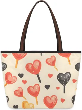 Love Lollipop Tote Bag for Women Tote Bag Womens Handbags for Work Shopping Travel Beach