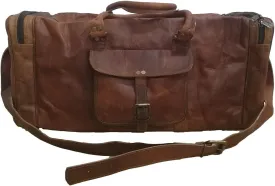 Madosh, Genuine Leather Shoulder Bag Travel Luggage Vintage Duffle Clothing Carry on Duffel