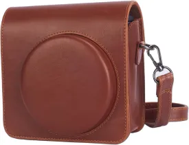 Phetium Instant Camera Protective Case Compatible with Fujifilm Instax Square SQ1/SQ40, Premium PU Leather Camera Bag with Removable Adjustable Strap (SQ40 case, Brown)