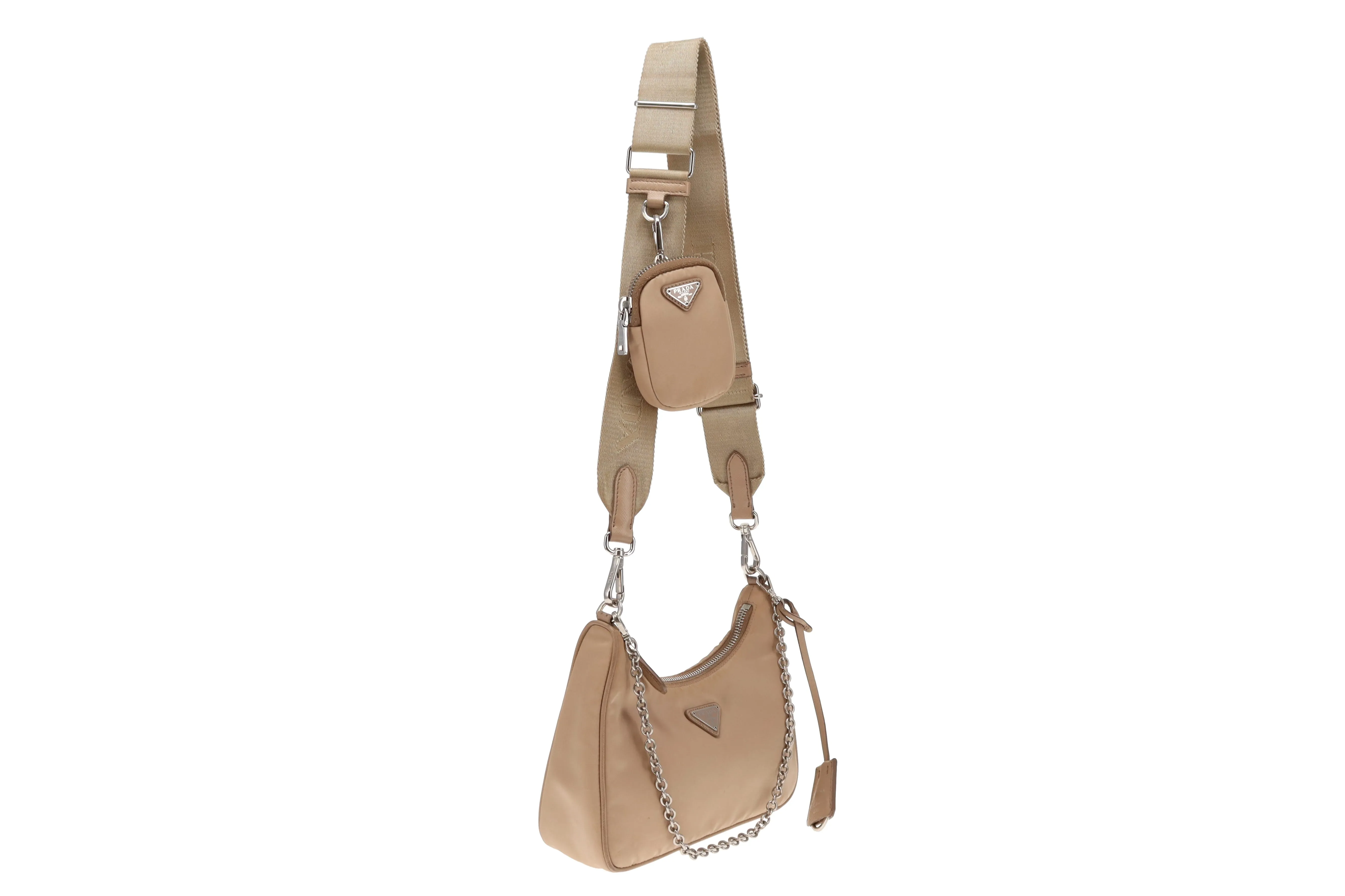 Prada Beige Nylon Re-Edition 2005 Crossbody Bag