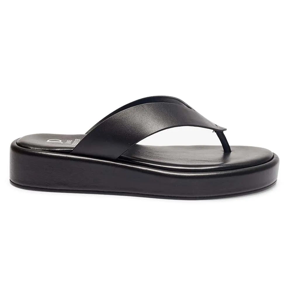 Rally Slide in Black Leather