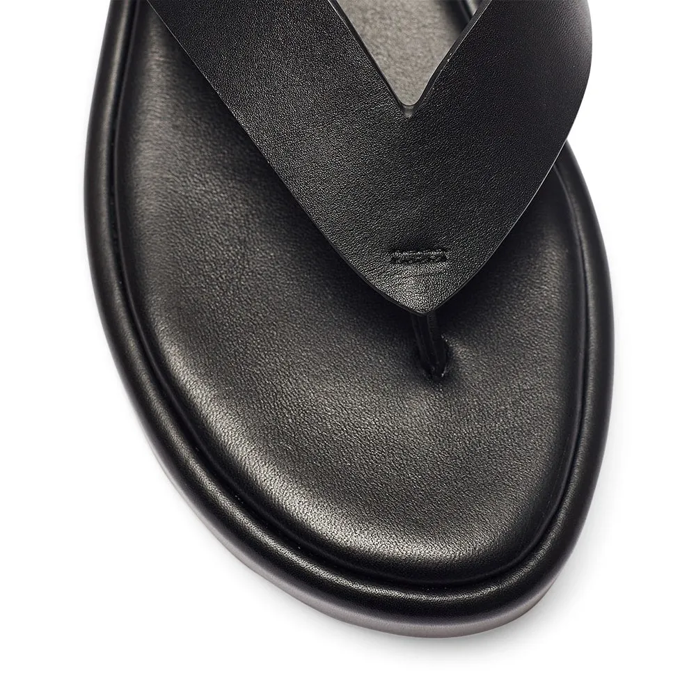 Rally Slide in Black Leather