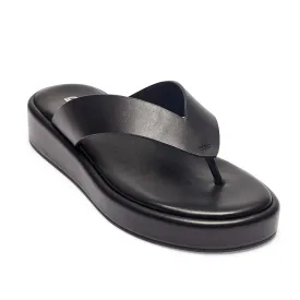 Rally Slide in Black Leather
