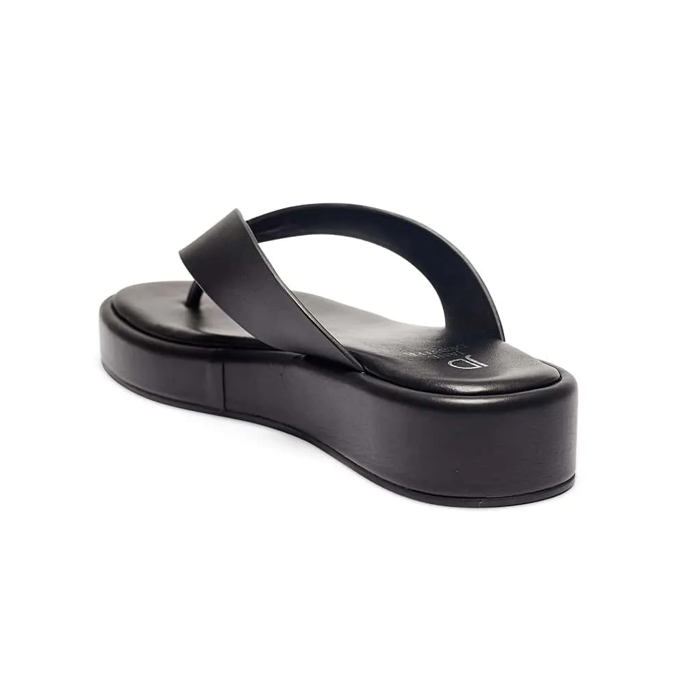 Rally Slide in Black Leather