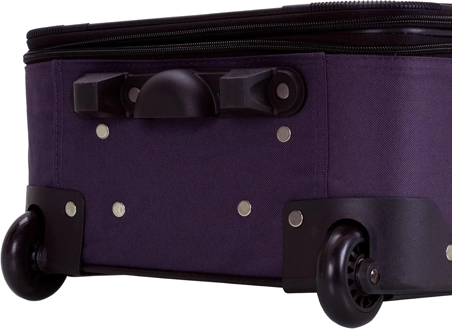 Rockland Fashion Expandable Softside Upright Luggage Set, Purple, 2-Piece (14/19)