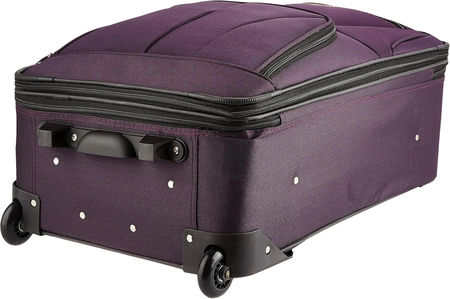 Rockland Fashion Expandable Softside Upright Luggage Set, Purple, 2-Piece (14/19)