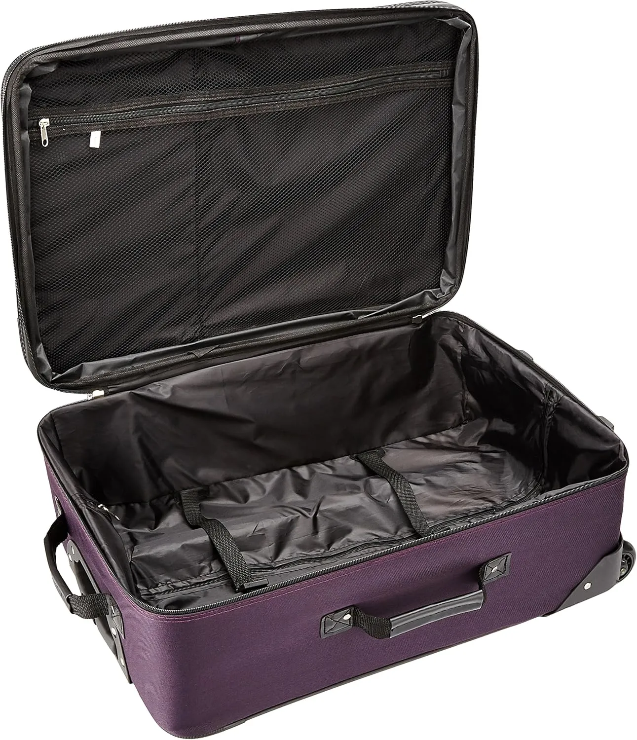 Rockland Fashion Expandable Softside Upright Luggage Set, Purple, 2-Piece (14/19)