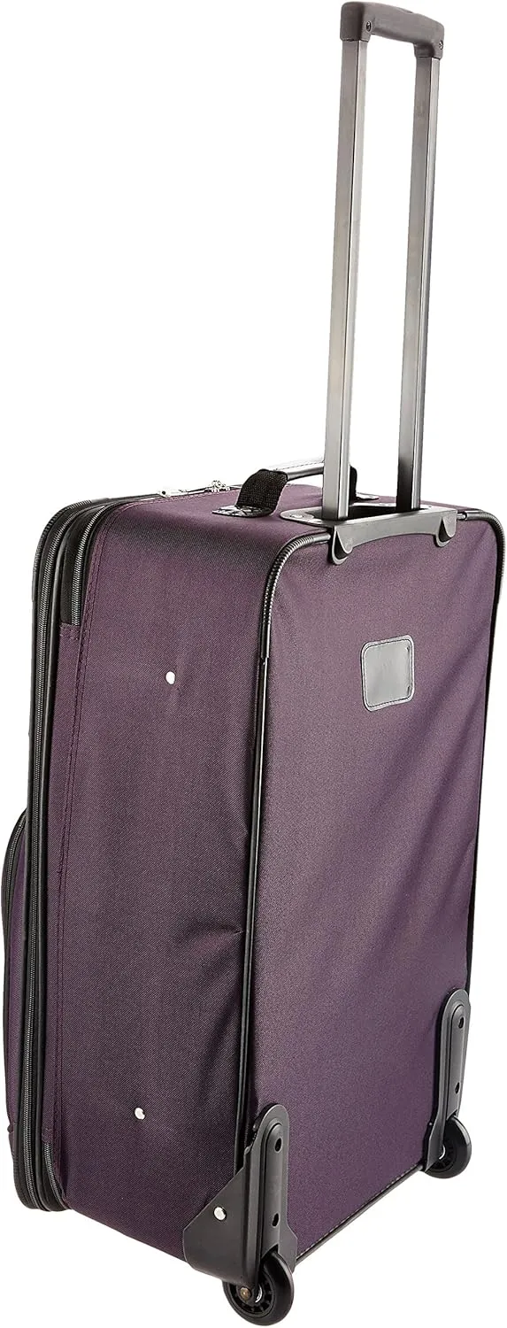 Rockland Fashion Expandable Softside Upright Luggage Set, Purple, 2-Piece (14/19)