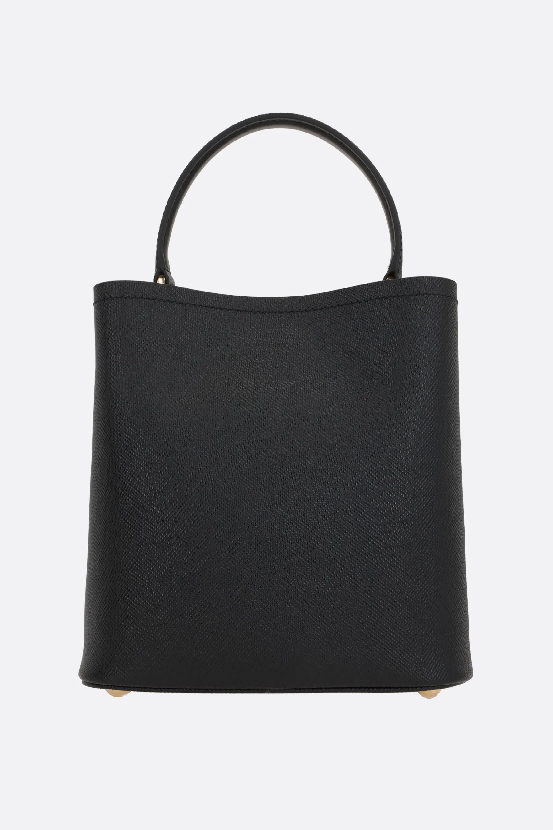 Saffiano Leather Bucket Handbag