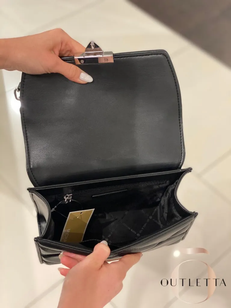 Serena Medium Flap Convertible Shoulder bag - Black
